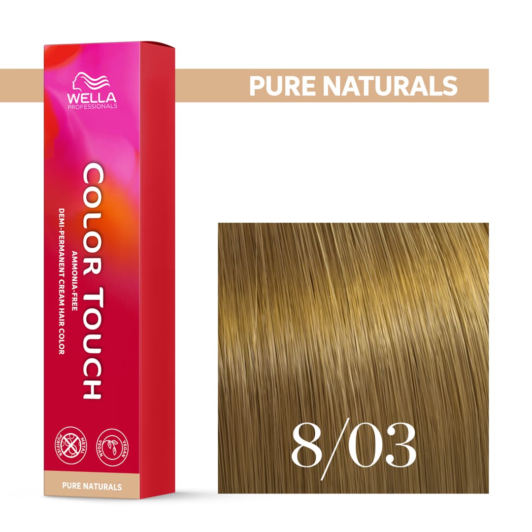 Wella Color Touch, krem tonujący bez amoniaku, 8/03