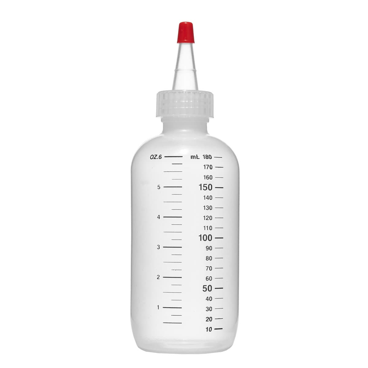 buteleczka z miarką i dozownikiem, do koloryzacji