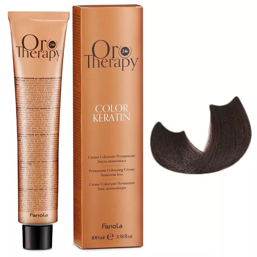 ORO THERAPY COLOR KERATIN Farba do włosów bez amoniaku - 5.14