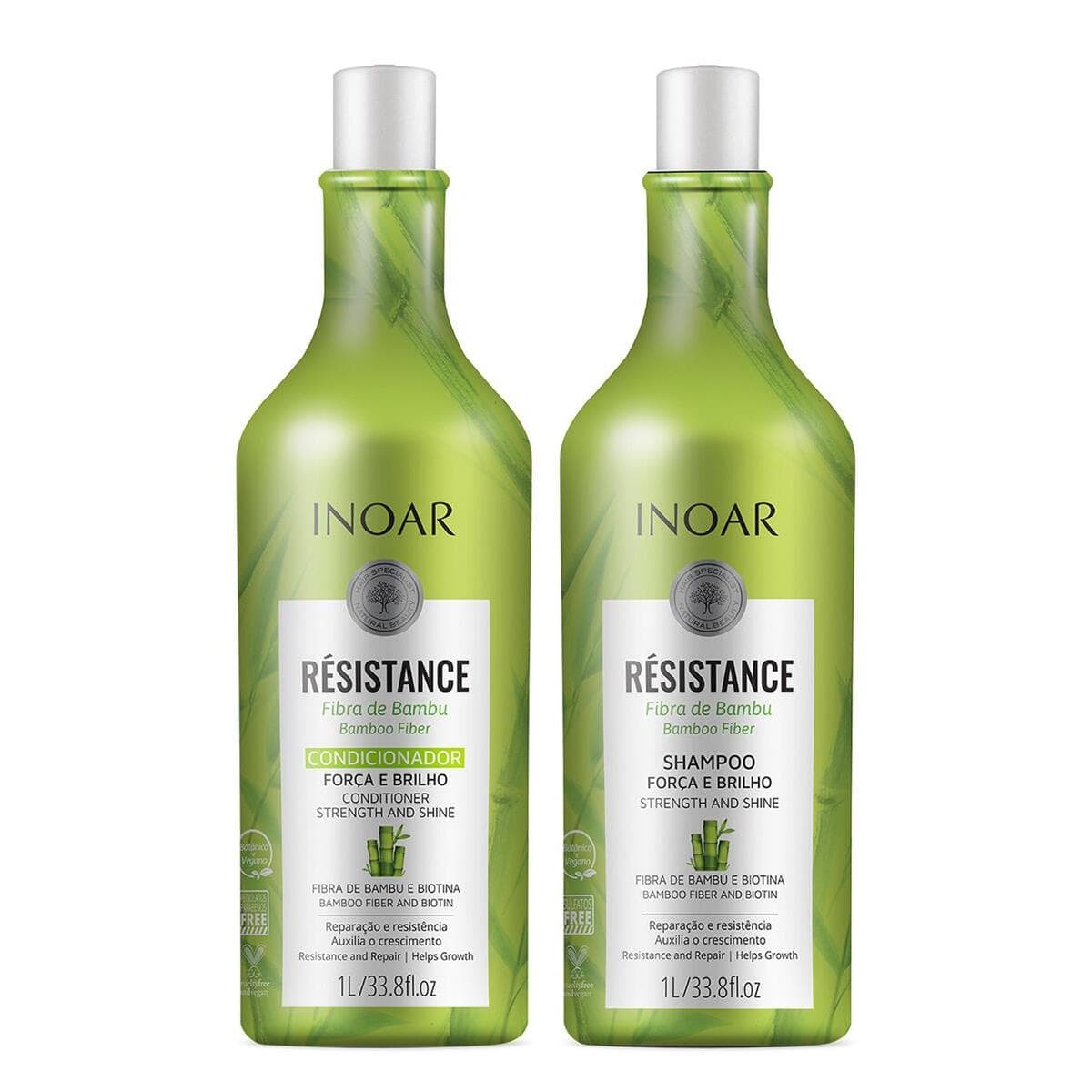Resistance Bambu DUO PACK, wegański szampon + odżywka do włosów osłabionych