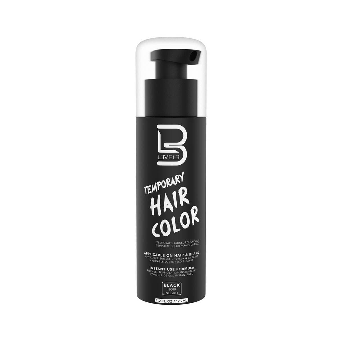 temporary hair color, czarny żel barwiący do włosów i brody, odsiwiacz