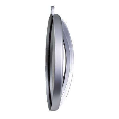 ręczne lusterko fryzjerskie z uchwytem, srebrne, śr.28cm