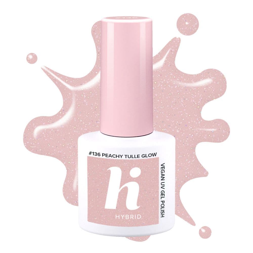 hybrid, lakier hybrydowy, #136 Peachy Tulle Glow