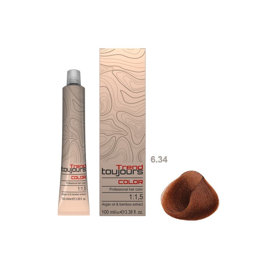 Professional Color Care, farba do włosów, 6.34