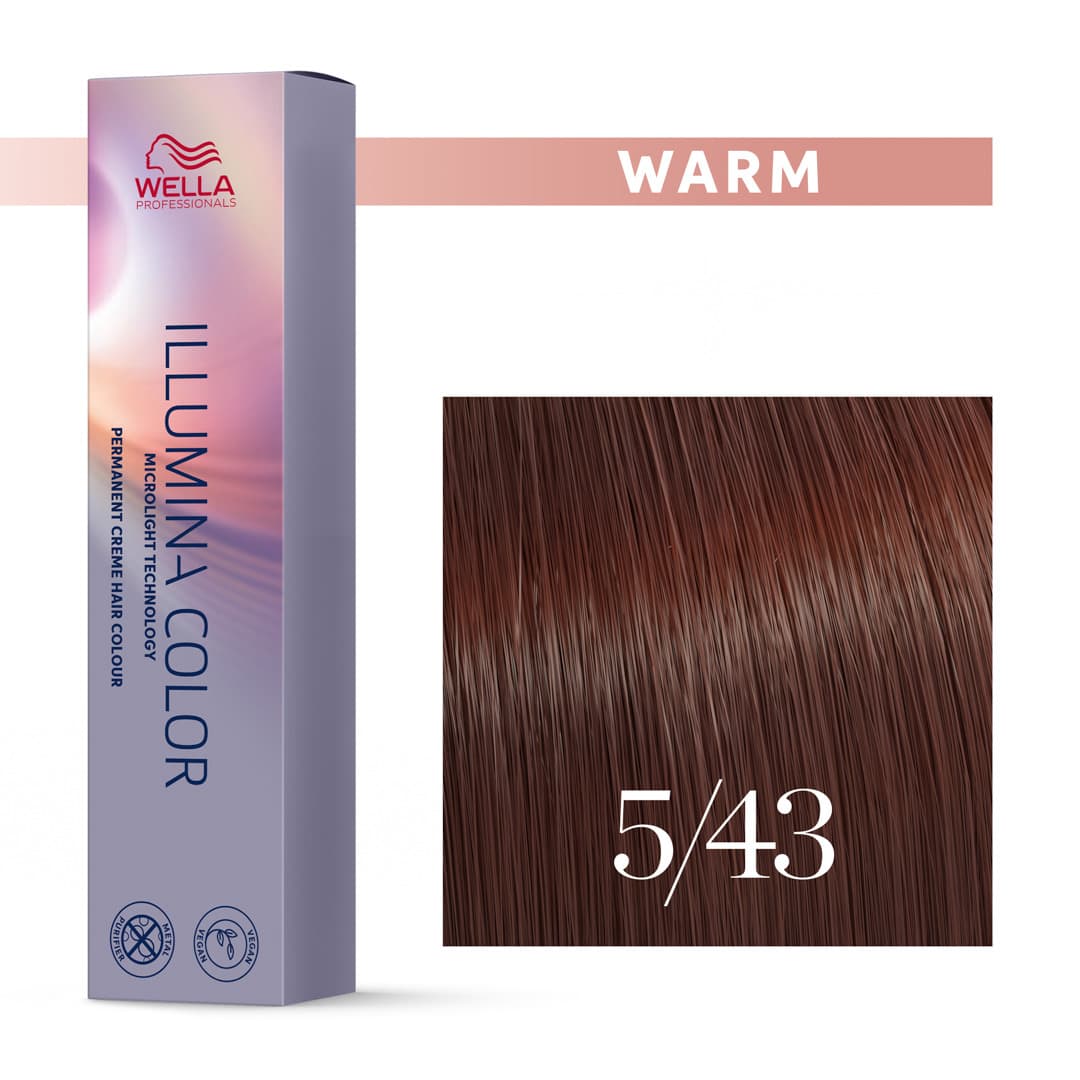 Wella Illumina, farba rozświetlająca, 5/43