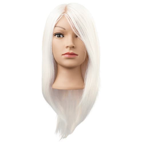 główka fryzjerska, treningowa Stella, włosie kozy, jasne, 35cm
