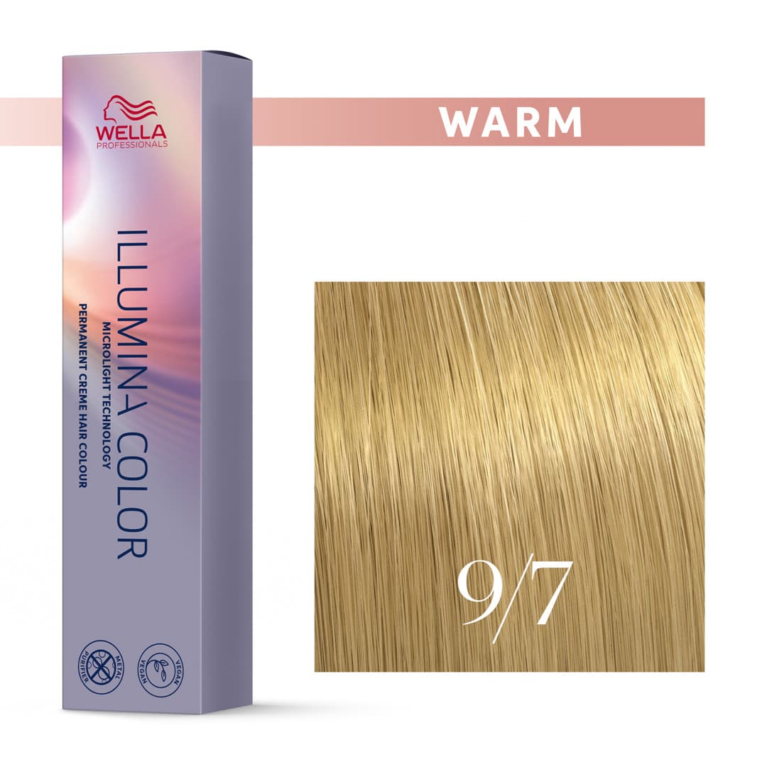 Wella Illumina, farba rozświetlająca, 9/7