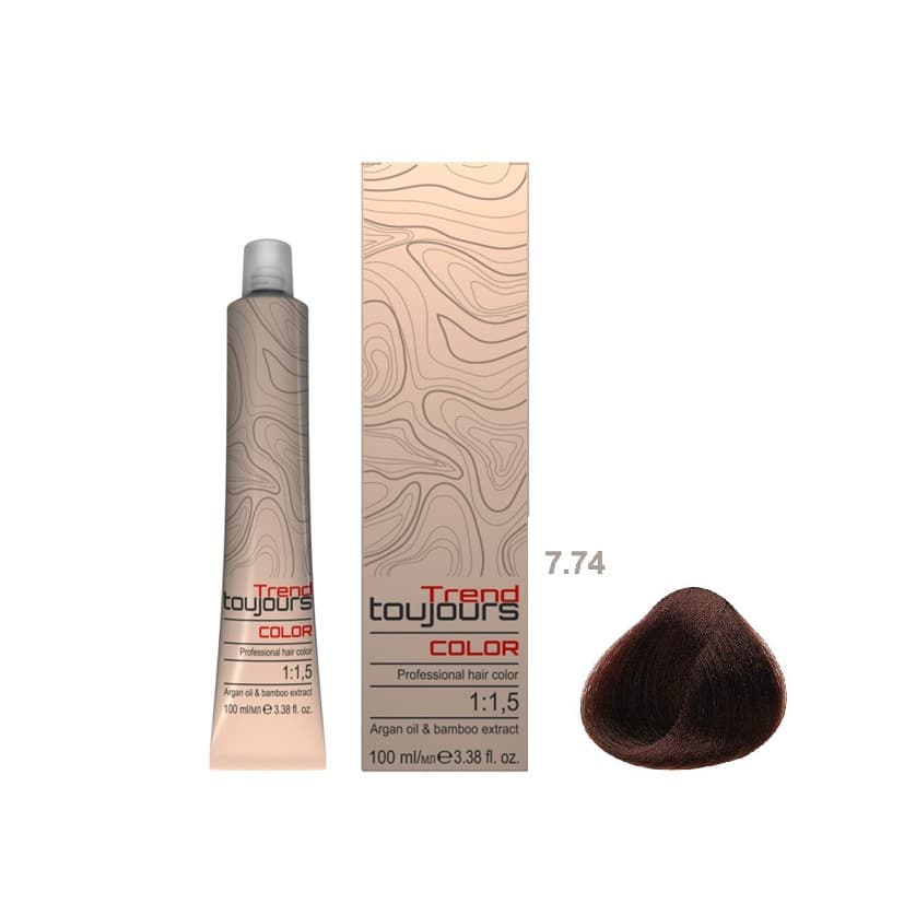 Professional Color Care, farba do włosów, 7.74