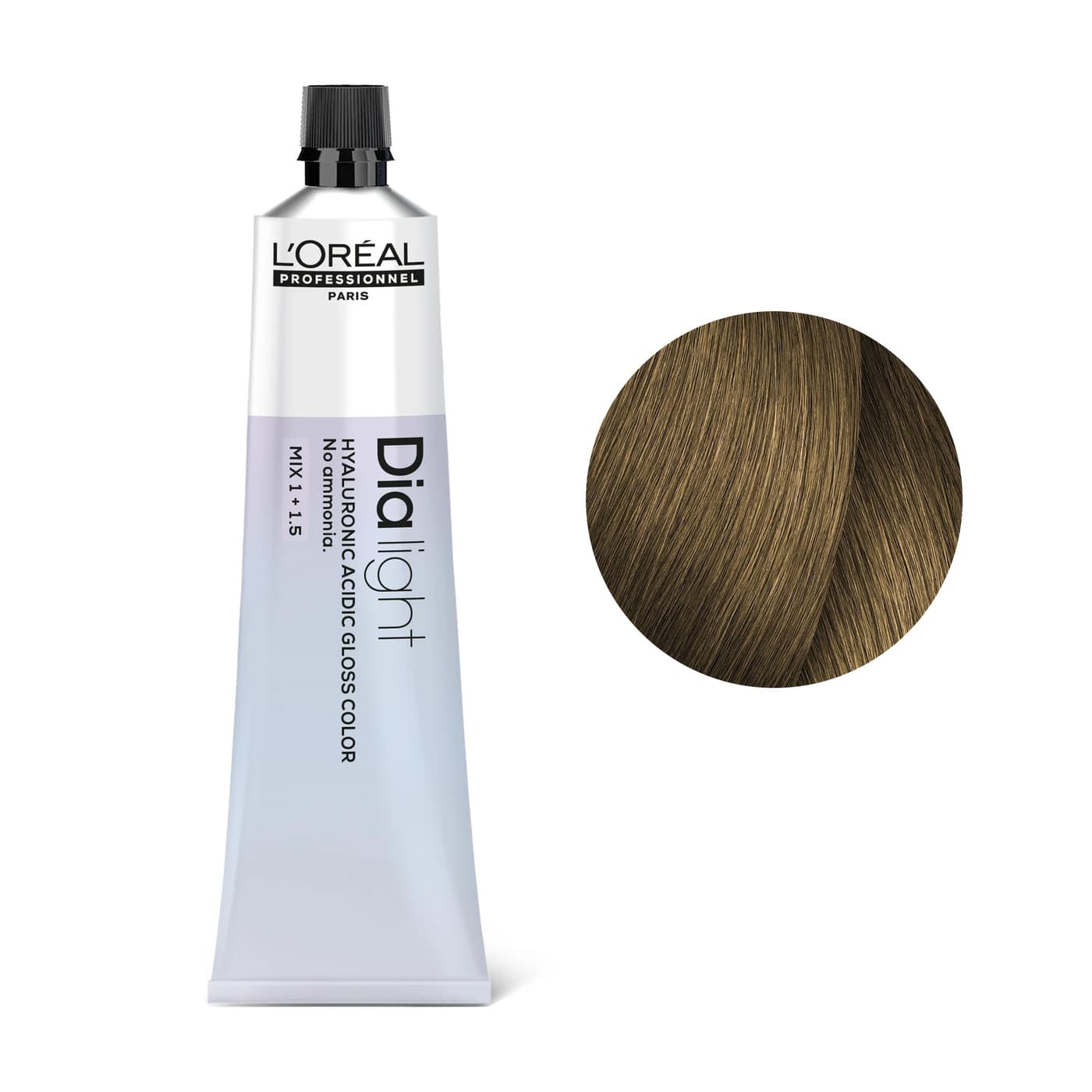 Loreal Dia Light, krem koloryzujący z kompleksem hialuronowym, 7.3