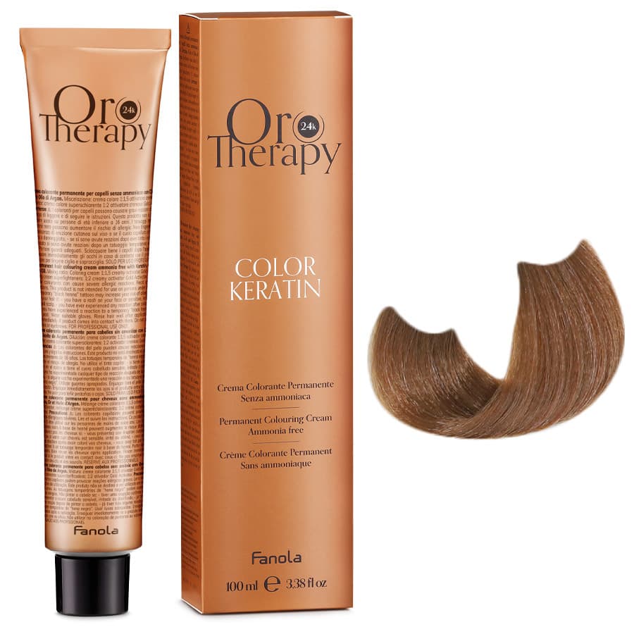 ORO THERAPY COLOR KERATIN Farba do włosów bez amoniaku - 7.14