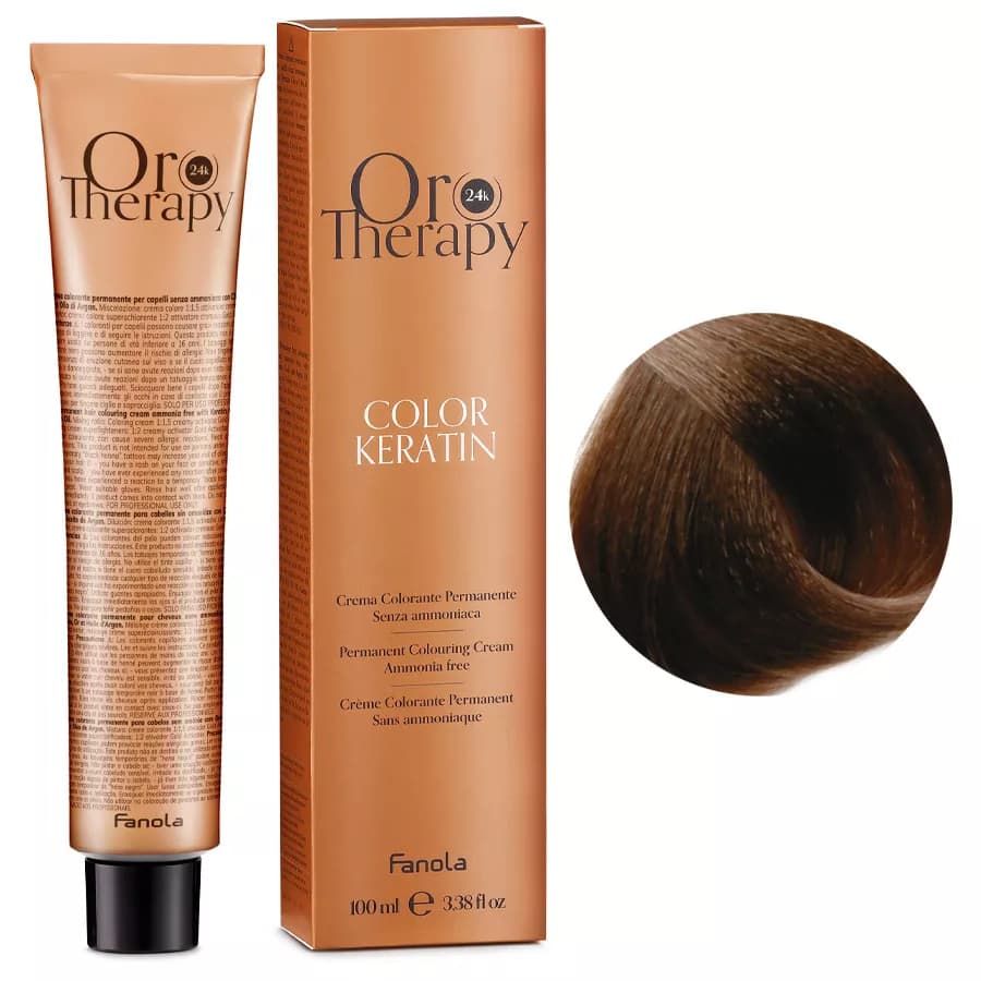 ORO THERAPY COLOR KERATIN Farba do włosów bez amoniaku - 7.00