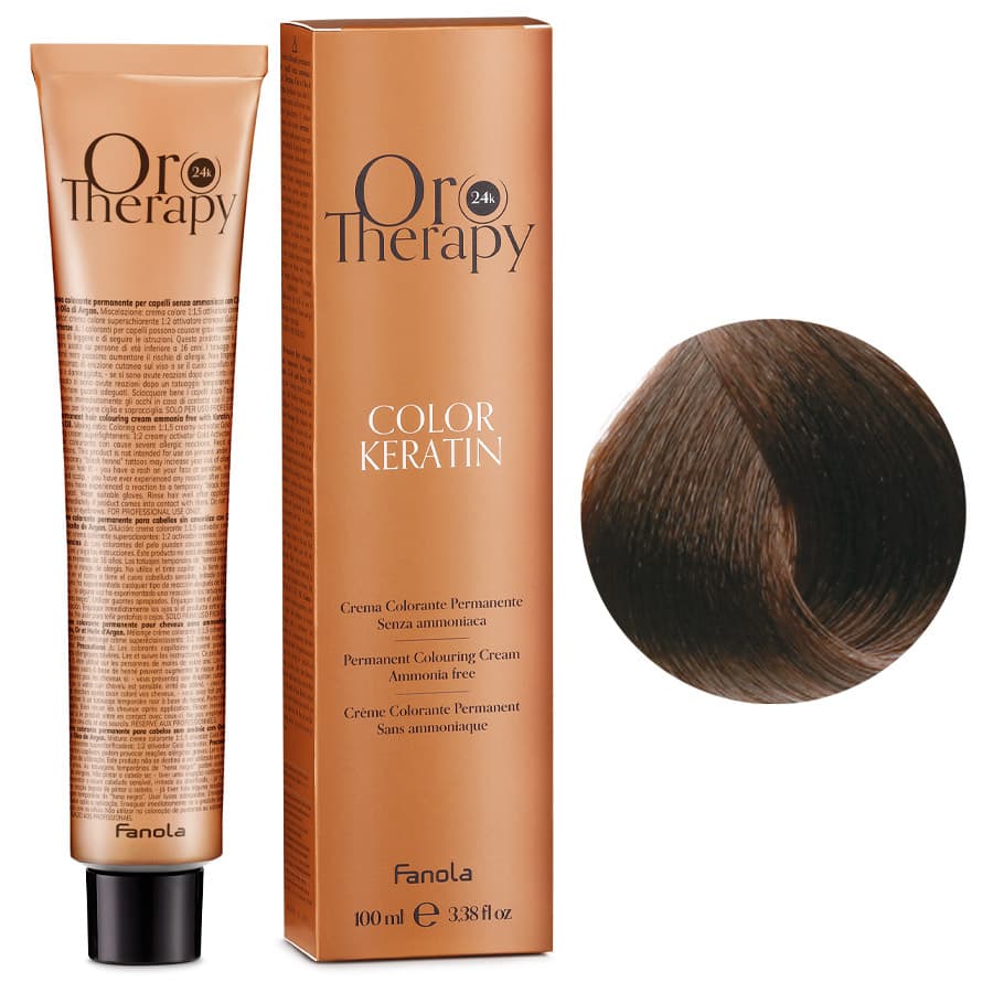 ORO THERAPY COLOR KERATIN Farba do włosów bez amoniaku - 5.0