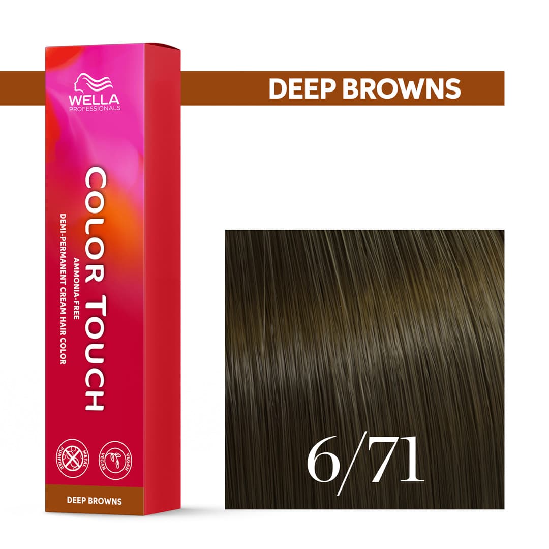 Wella Color Touch, krem tonujący bez amoniaku, 6/71