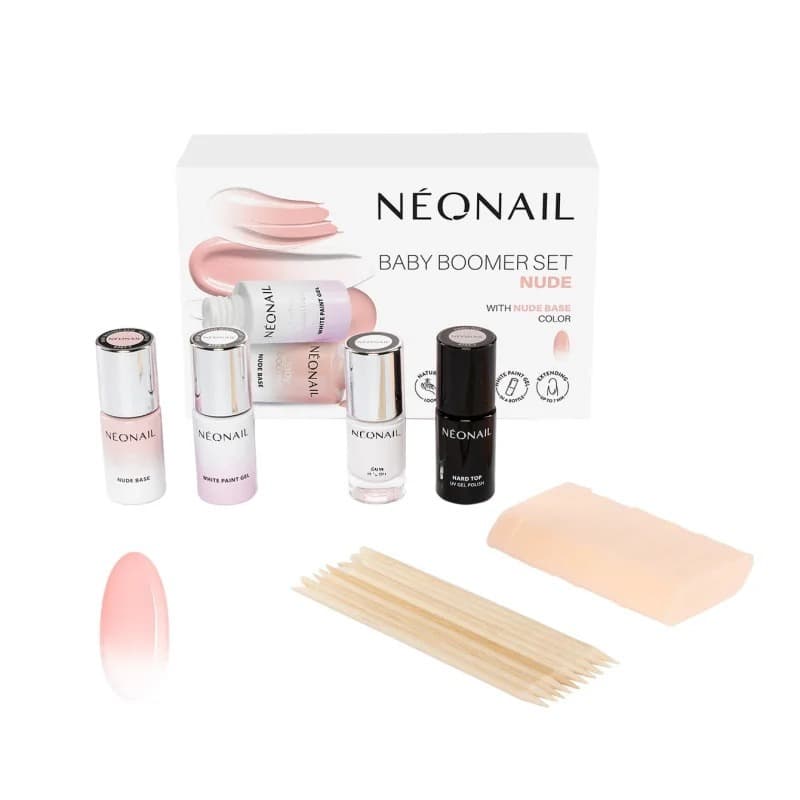 Baby Boomer Set, zestaw do paznokci, Nude