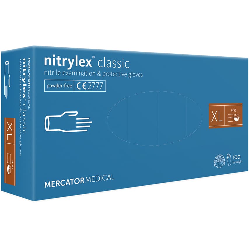 Nitrylex Classic, rękawiczki nitrylowe, niebieskie