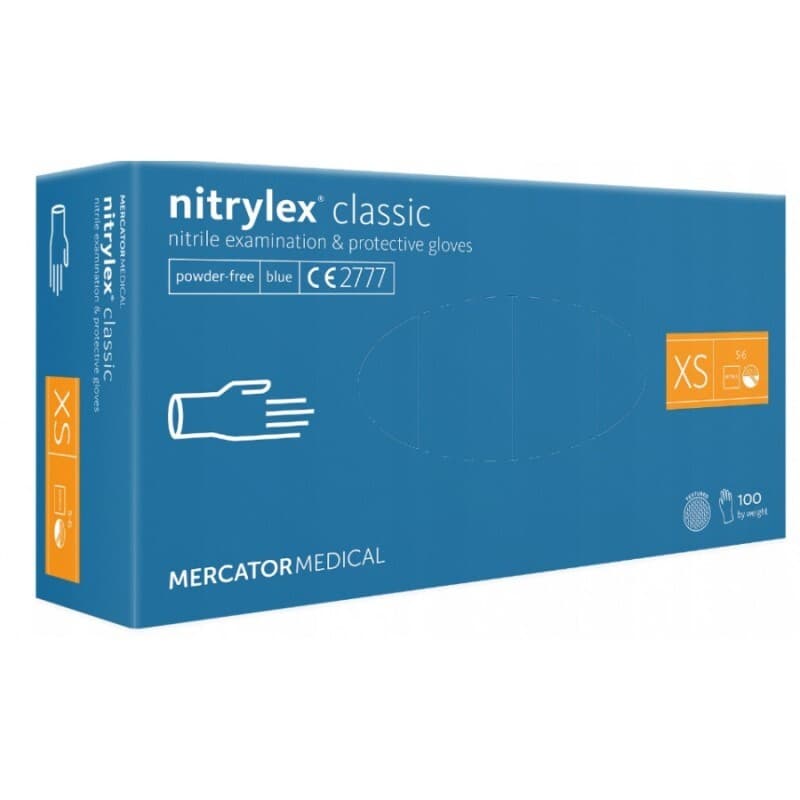 Nitrylex Classic, rękawiczki nitrylowe, niebieskie