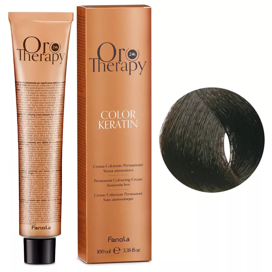ORO THERAPY COLOR KERATIN Farba do włosów bez amoniaku - 4.0