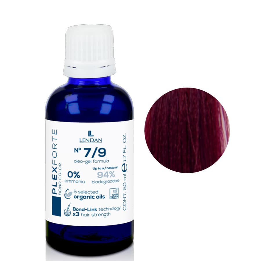 Plex Forte Bond Color, farba do włosów do trwałej lub półtrwałej koloryzacji, 7/9