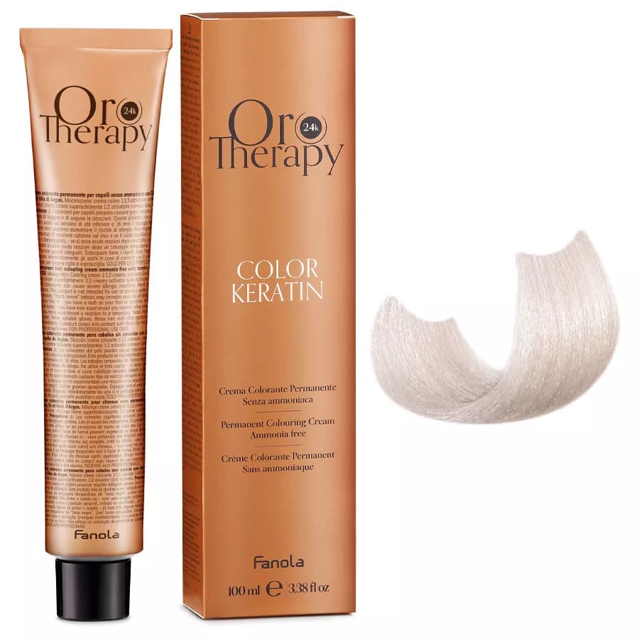 Oro Therapy Color Keratin, farba do trwałej koloryzacji bez amoniaku, 11.1