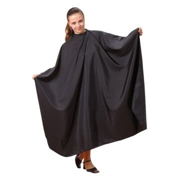 Silky Line, peleryna fryzjerska czarna, duży rozmiar, DIRT-OFF, 128cm