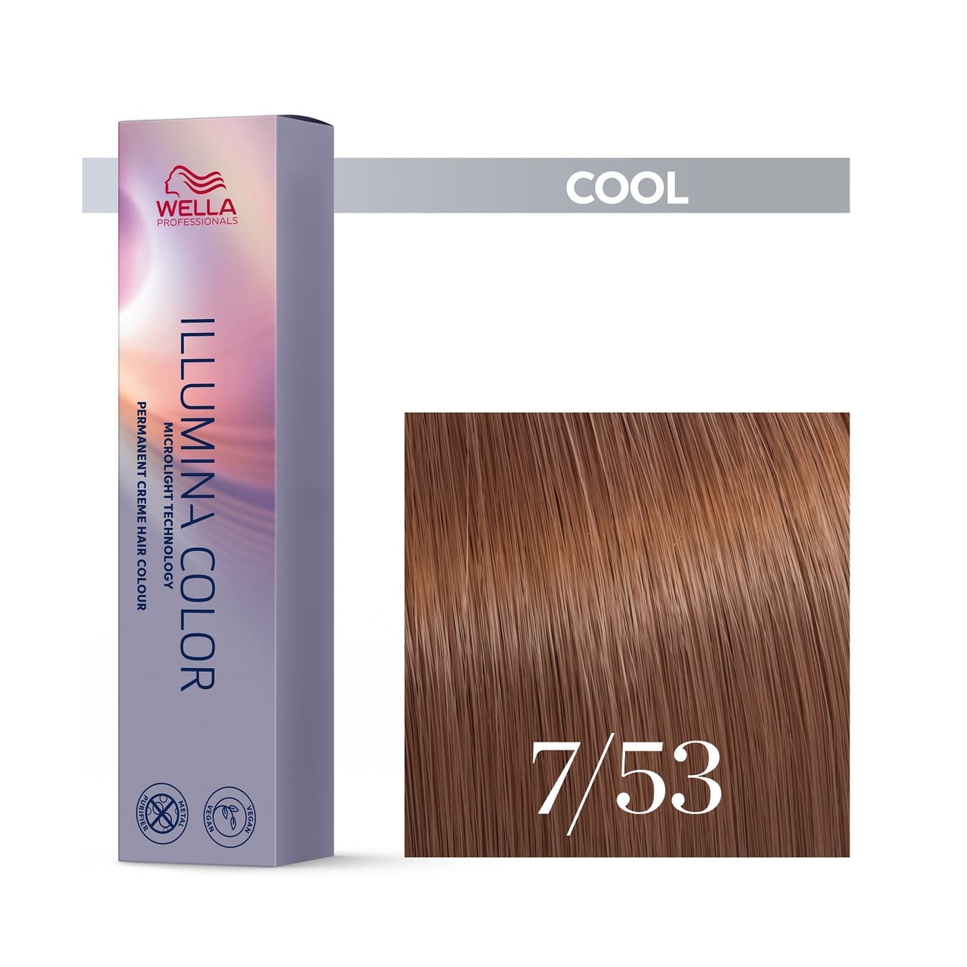 Wella Illumina, farba rozświetlająca, 7/53