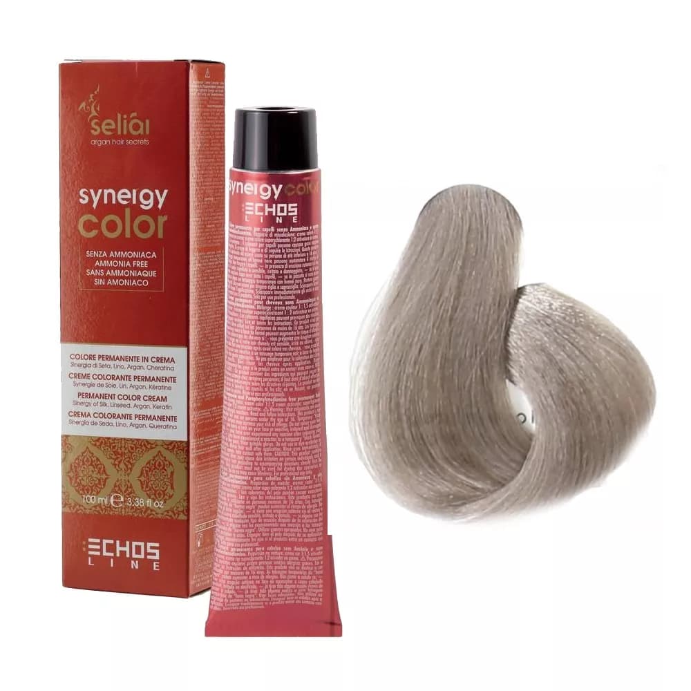 Seliar Synergy Color, farba do włosów bez amoniaku, 9.01 Very Light Blonde Natural Ash
