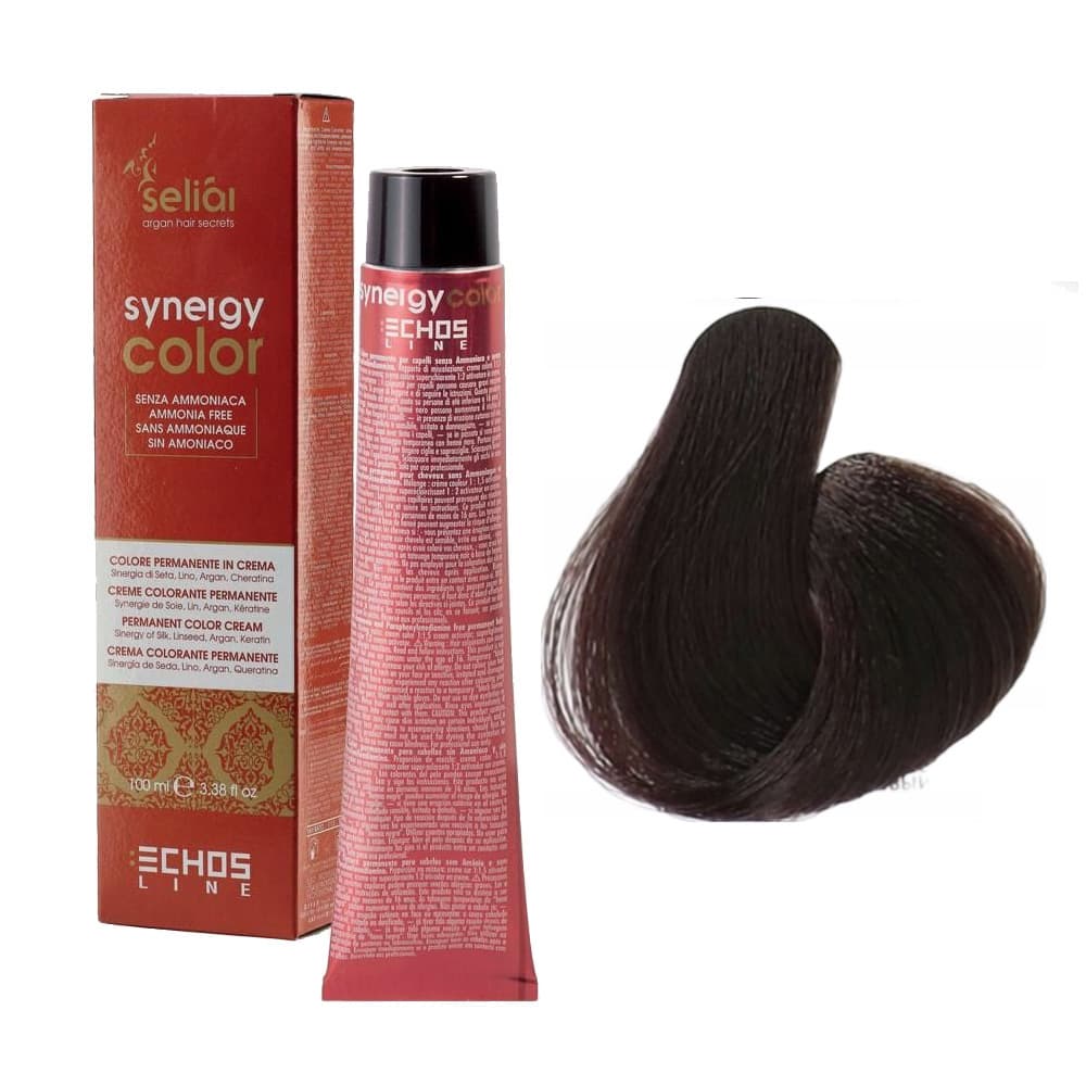 Seliar Synergy Color, farba do włosów bez amoniaku, 4.7 Chestnut Brown