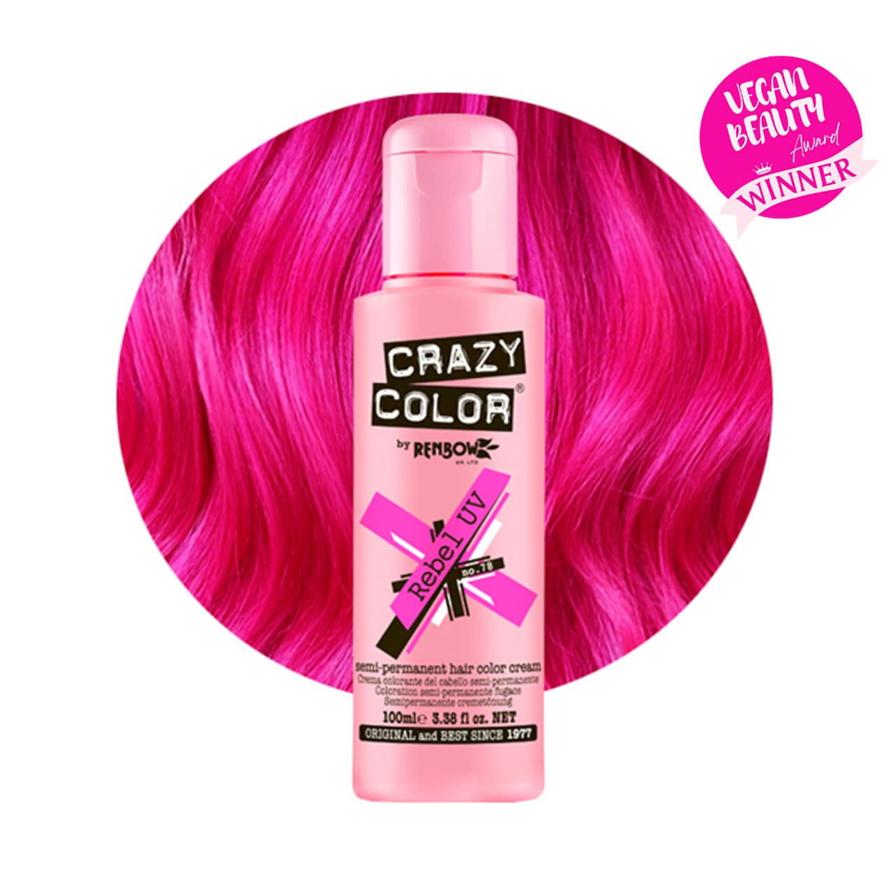Color, toner odżywczy do włosów, Rebel UV– neonowo różowy, nr 78