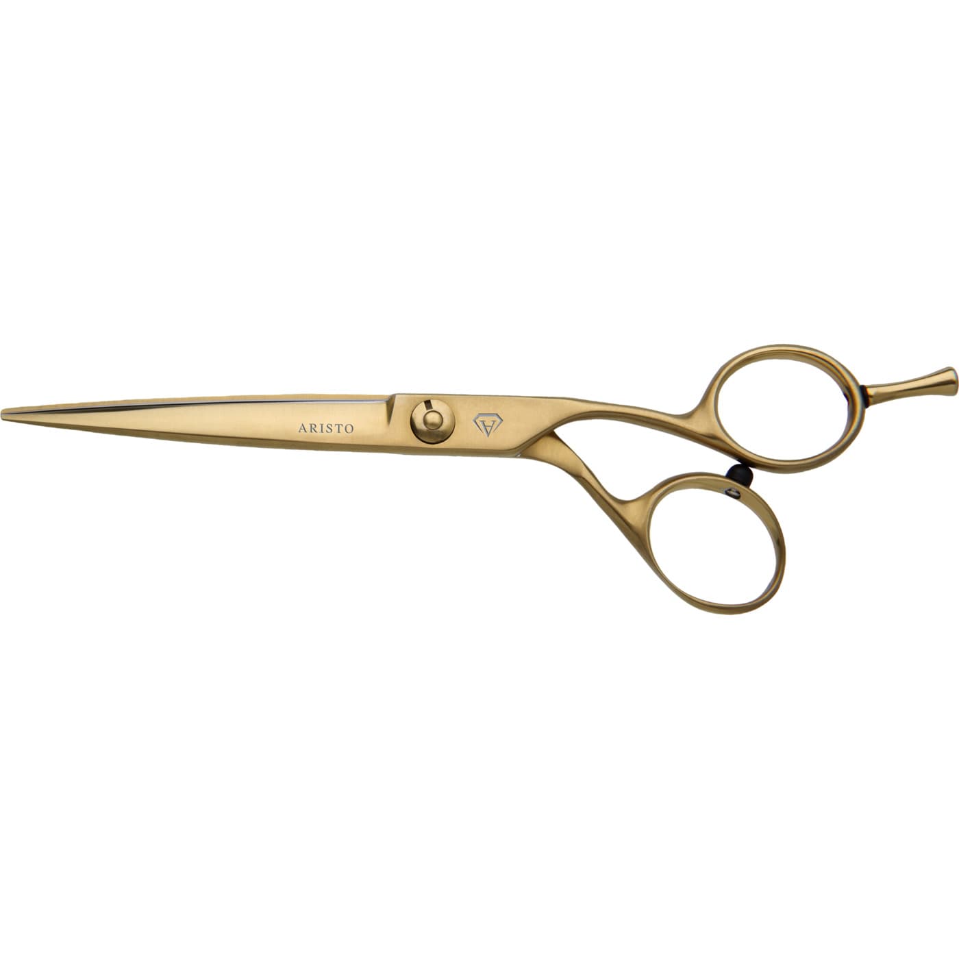 Cut Like a Diamond Ergo-Flow 6.0", nożyczki fryzjerskie, matowe złoto, precyzyjne cięcie, ergonomiczne