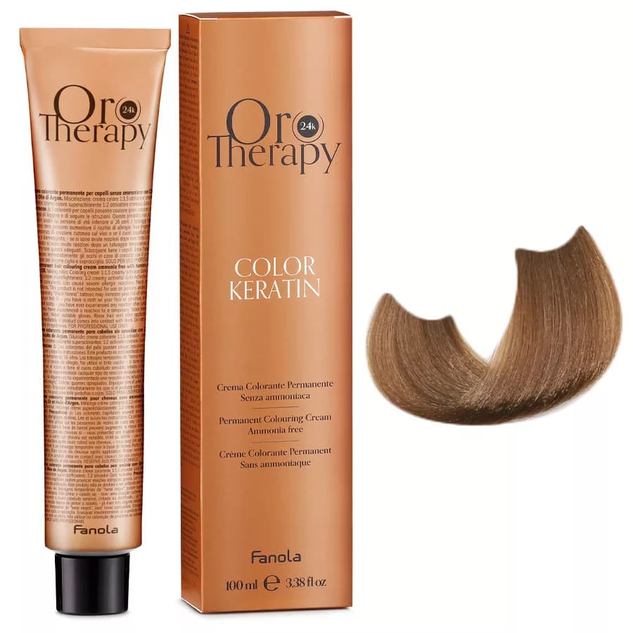ORO THERAPY COLOR KERATIN Farba do włosów bez amoniaku - 8.14
