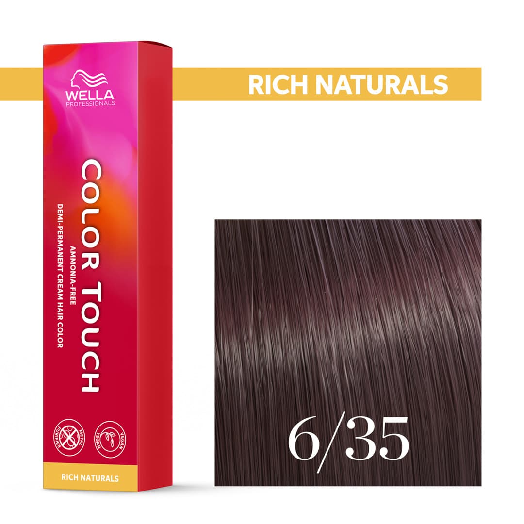Wella Color Touch, krem tonujący bez amoniaku, 6/35