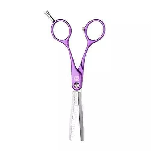 profesjonalne degażówki fryzjerskie w kolorze fioletowym, purple symetric 28t 5,5"