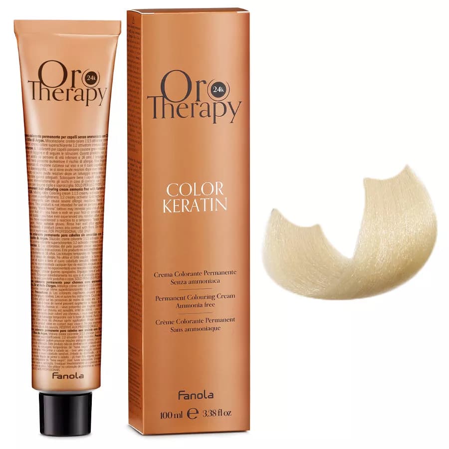 Oro Therapy Color Keratin, farba do trwałej koloryzacji bez amoniaku, 11.0