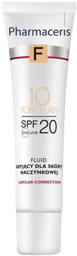 Pharmaceris F Capilar Corretion fluid SPF20 kryjący dla skóry naczynkowej porcelain 10 -
