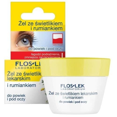 FLOSLEK Żel do powiek i pod oczy ze świetlikiem i rumiankiem