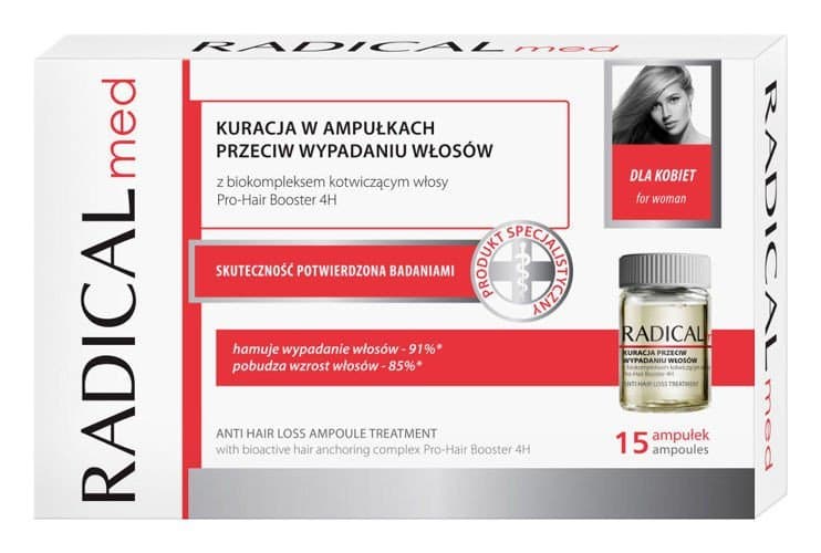 RADICAL MED Kuracja przeciw wypadaniu włosów dla kobiet ampułek