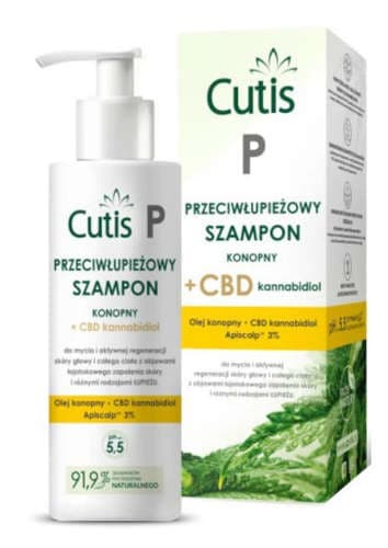 Cutis P przeciwłupieżowy szampon konopny + CBD