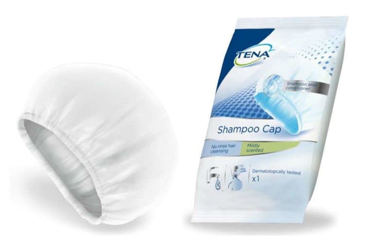 TENA Shampoo Cap czepek do mycia włosów z delikatnym szamponem i odżywką x