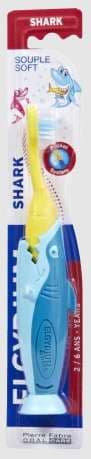 ELGYDIUM Pocket Kids Shark Szczoteczka do zębów dla dzieci w wieku 2-6 lat x