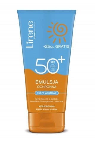 Lirene Emulsja do opalania do skóry wrażliwej SPF50+ (+ gratis)