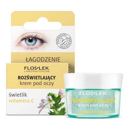 FLOSLEK Rozświetlający krem pod oczy świetlik i witamina C