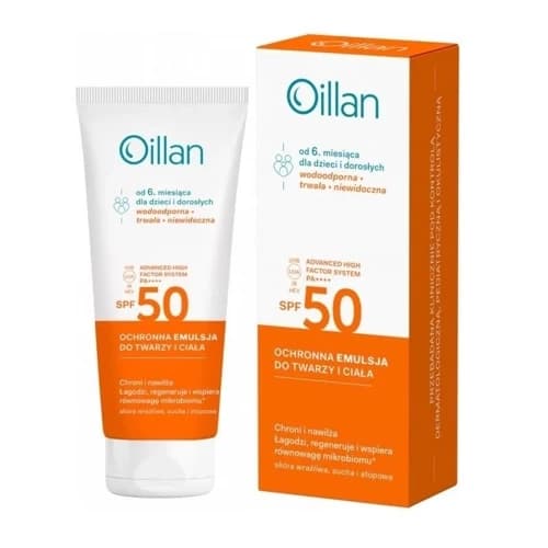 OILLAN Sun ochronna emulsja do twarzy i ciała SPF50+