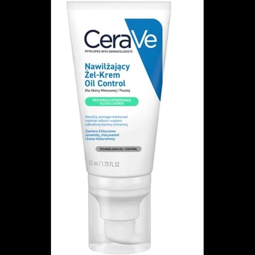 CERAVE Nawilżający żel-krem Oil Control dla skóry mieszanej i tłustej