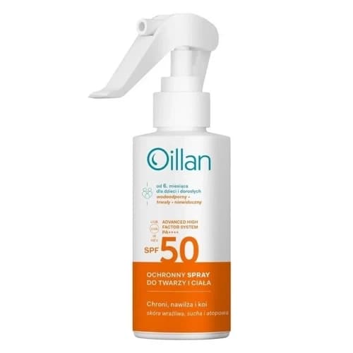 OILLAN SUN Dermo-spray przeciwsłoneczny do twarzy i ciała SPF50+