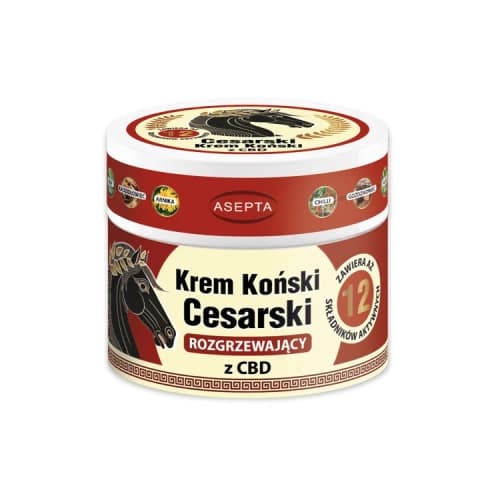 Krem koński cesarski rozgrzewający z CBD