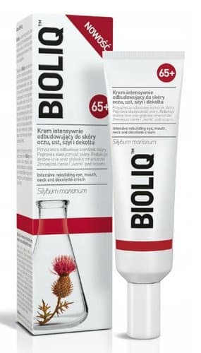 Bioliq 65+ Krem intensywnie odbudowujący do skóry oczu, ust, szyi i dekoltu