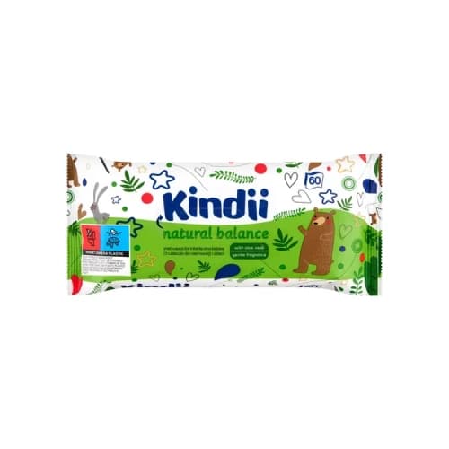 Kindii Natural Balance Chusteczki dla niemowląt i dzieci x