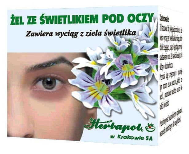 Żel ze świetlikiem pod oczy
