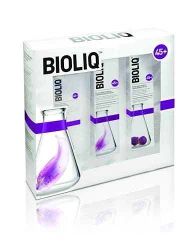 BIOLIQ Zestaw 45+ Krem ujędrniająco-wygładzający na dzień + krem na noc + krem do skóry oczu i ust