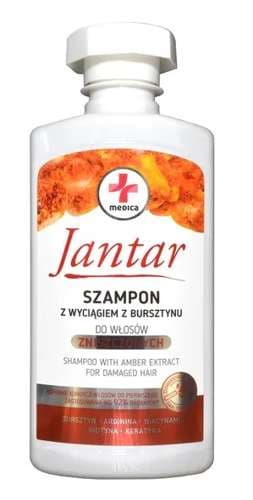 Jantar Medica szampon z wyciągiem z bursztynu do włosów zniszczonych